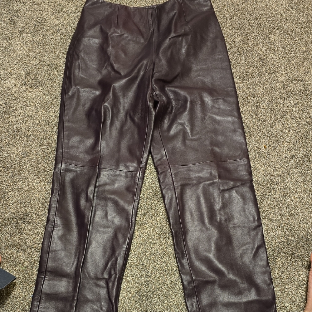 Dana Buchman  Dark Leather Pants
